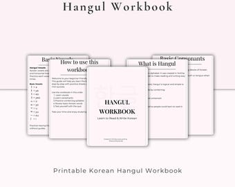 Hangul Workbook | Learn Korean Alphabet (Printable PDF)