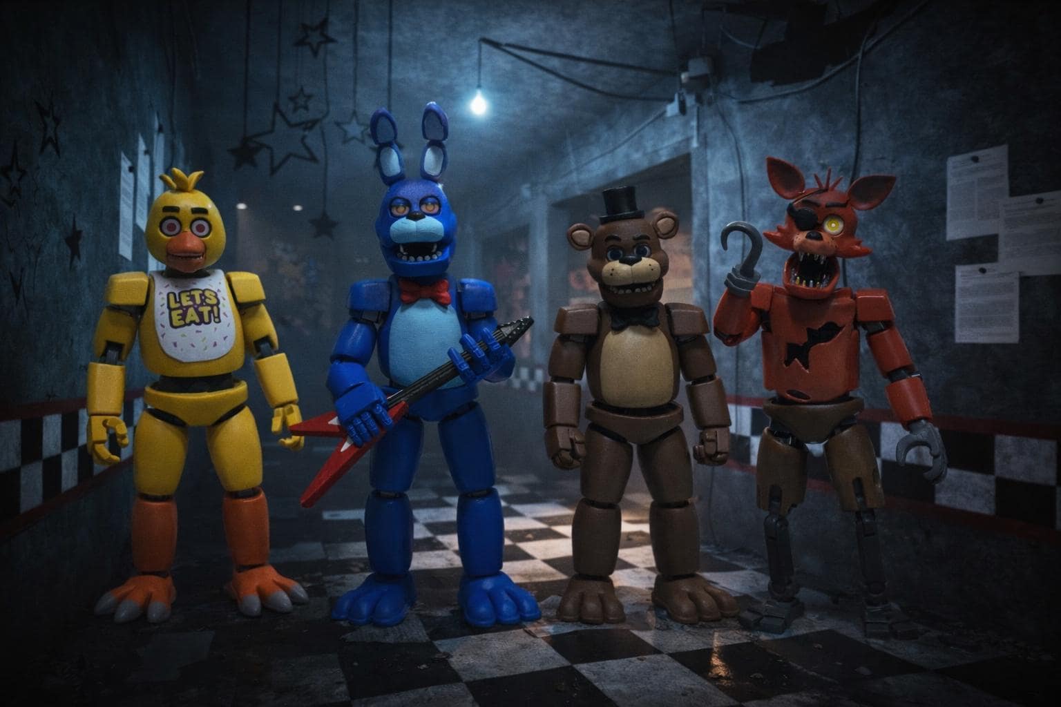 Fnaf Inspired 9” Posable Figures - Etsy