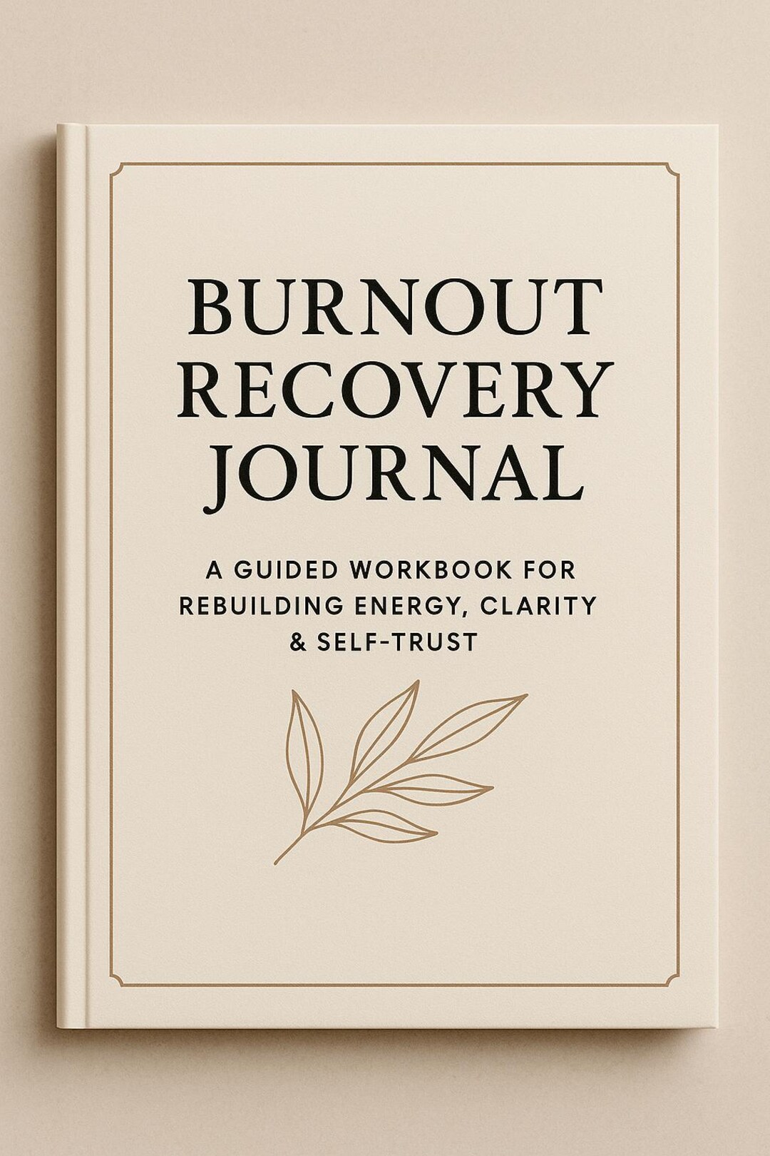 Burnout Recovery Journal | Printable Self-care Workbook | Guided ...
