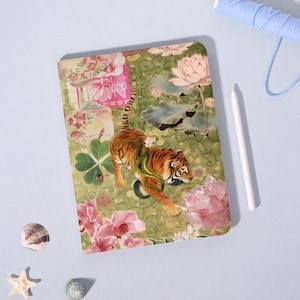 Tiger Bloom iPad Case For iPad Air 7/6/5th iPad 11/10/9 iPad A16 11" 13" iPad Pro 2025/2024 13" 11" iPad Mini 6/7 Customizable Shell
