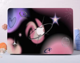 Stars Heart Hard Matte Case For Macbook Pro 13 14 15 16,Air 13 15,2025 M4/M5,A3240 A3434,Customizable Protective Case,Neo A18 Cover