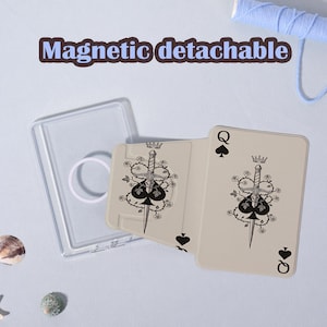 Spade Sword Rose Magnetic Kindle Case For Paperwhite 10/11/12th, Kindle 10/11/12th, MagSafe Transparent back cover, Custom Text