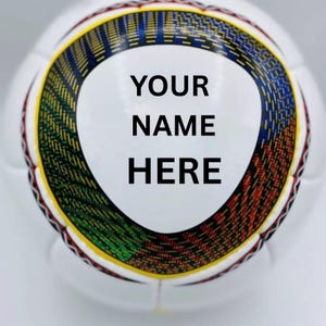 Personalized Vintage Style Football Size 5 / Custom Name & Club Logo / Gift for Soccer Fans, Kids and Players / Match Ball with Custom Text