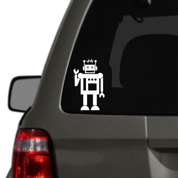 Robot Decal Robot Sticker Vintage Robot Vinyl Car Decal Etsy