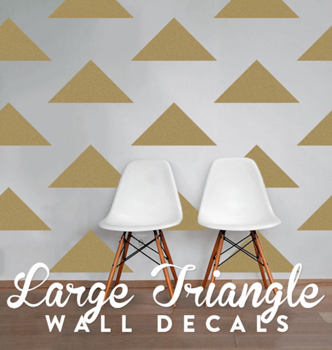 Large Triangle Wall Decals Geometric Wall Design Customize Etsy