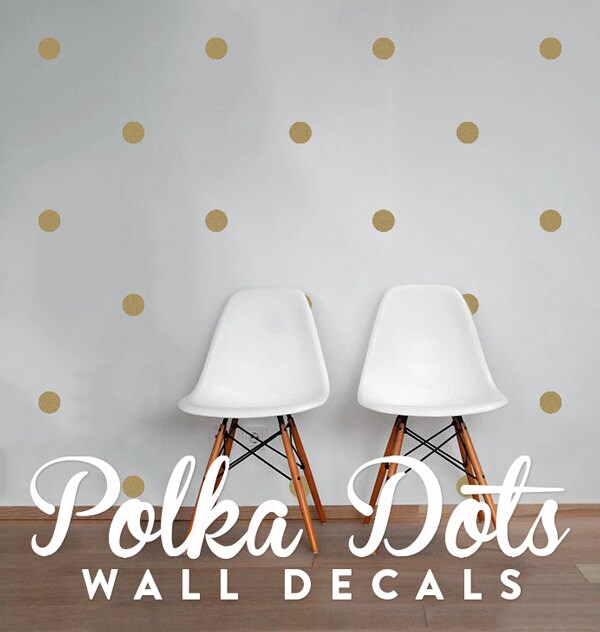 Dots Wall Decals Polka Dot Stickers Geometric Confetti Etsy