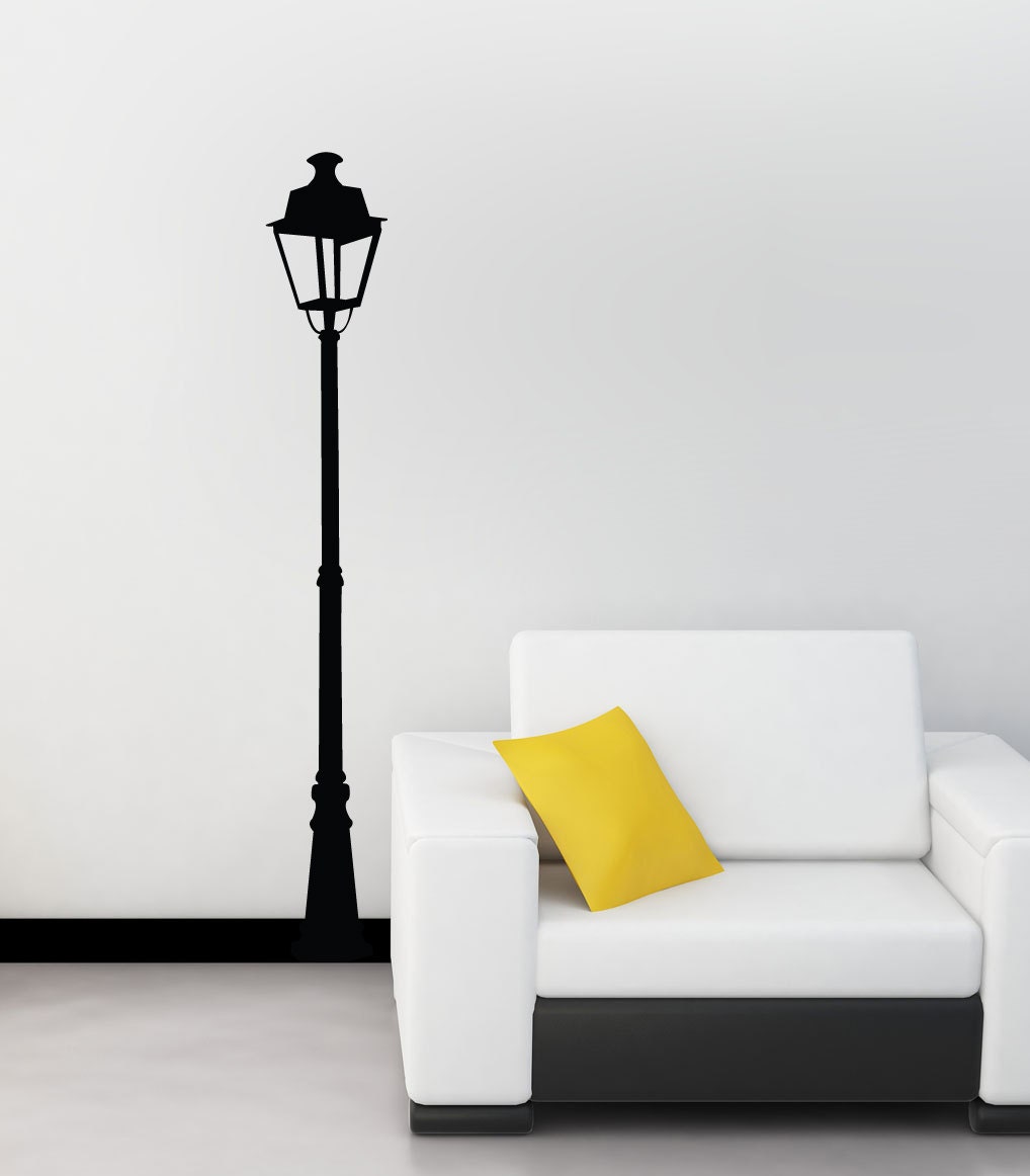 Street Lamp Wall Decal Gas Lamp Wall Sticker Old Fashioned Etsy