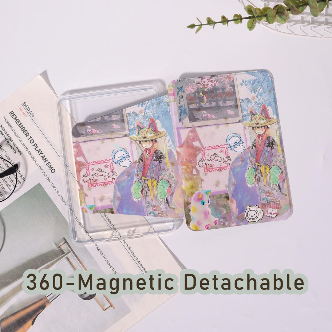 Japanese Collage Clear Back Detachable Magnetic Case for Paperwhite 10 ...