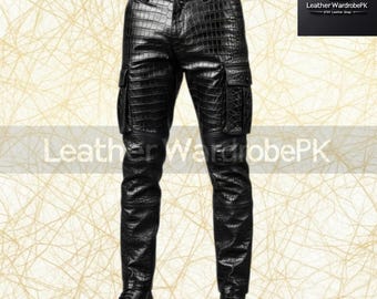 Krokodilleder Cargohose Herren