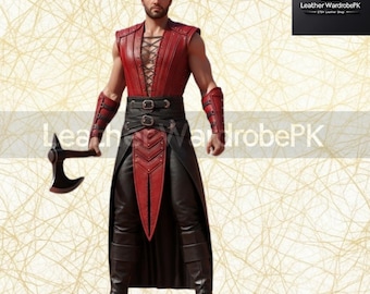 Black Leather Battle Vest: Urban Warrior Armor, Cosplay LARP Gear