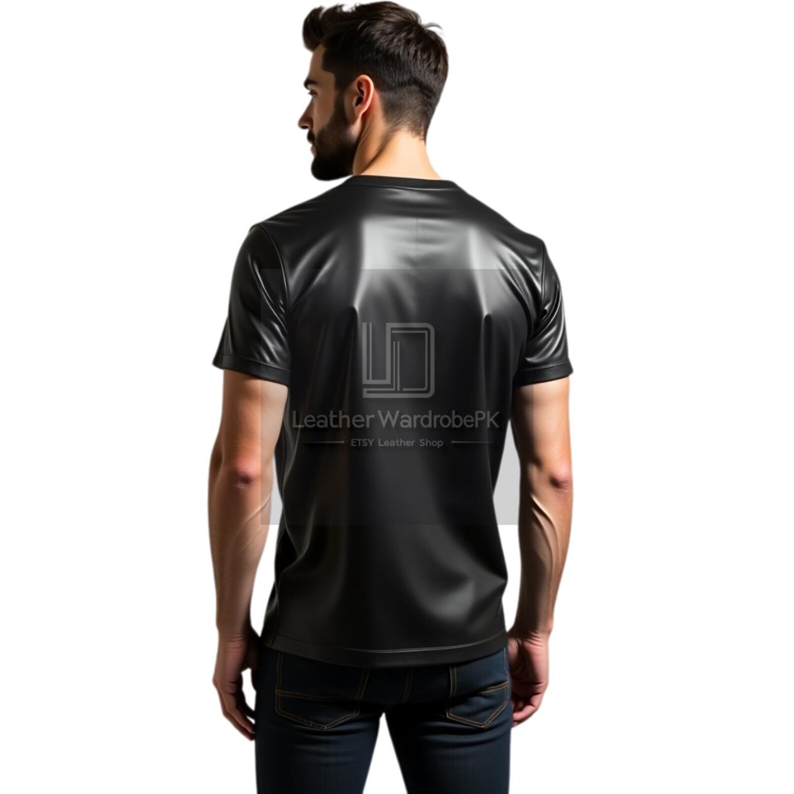 Sleek Black Genuine Leather Pants