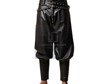 Men's Sleek Black Leather Pants – Bold and Timeless Style