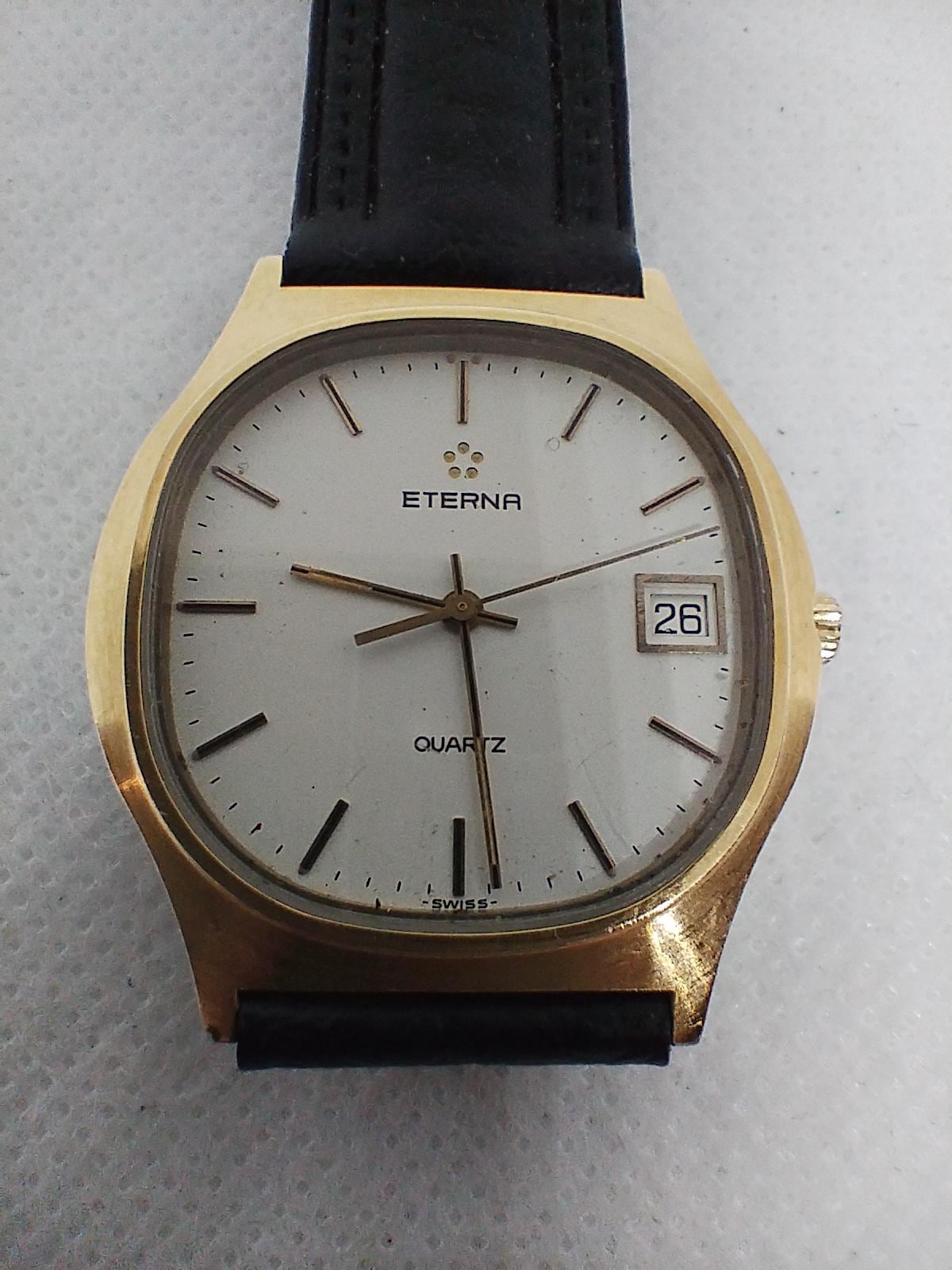 Vintage Men's Watch Eterna Quartz Ref. 115.4140.25 Swiss Made 80's