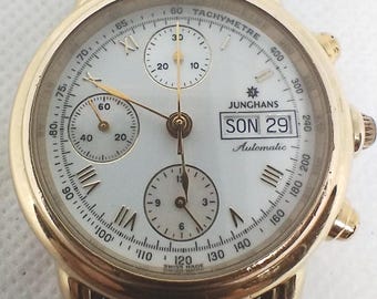 Vintage Men's watch Junghans Chronograph ETA Cal. 7750 Swiss Made 90's.