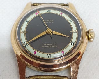Vintage Men's Andre Rivalle 17 Jewels Mechanical Dive Watch Runs