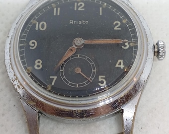 Vintage Military watch ARISTO Made in Germany 40's.