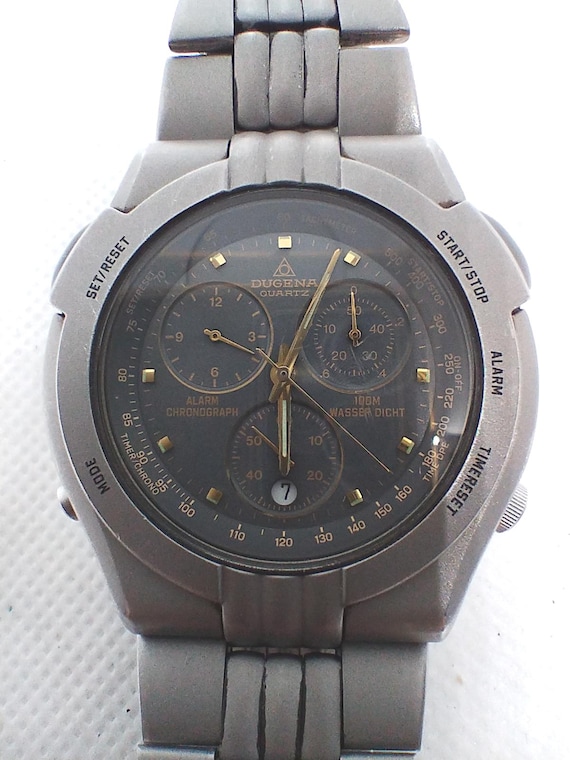 Men's Alarm Chronograph Watch Dugena 844123 Quartz 100M Germany - Etsy