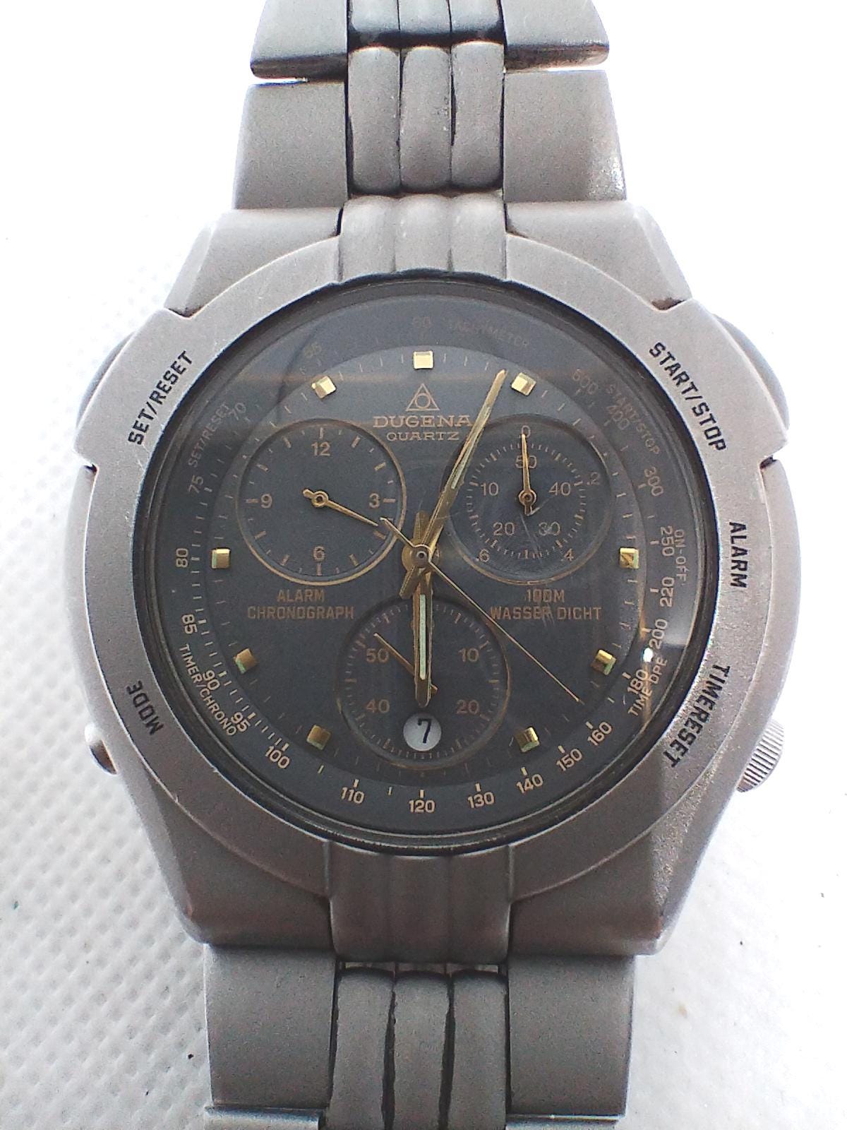 Men's Alarm Chronograph Watch Dugena 844123 Quartz 100M Germany - Etsy