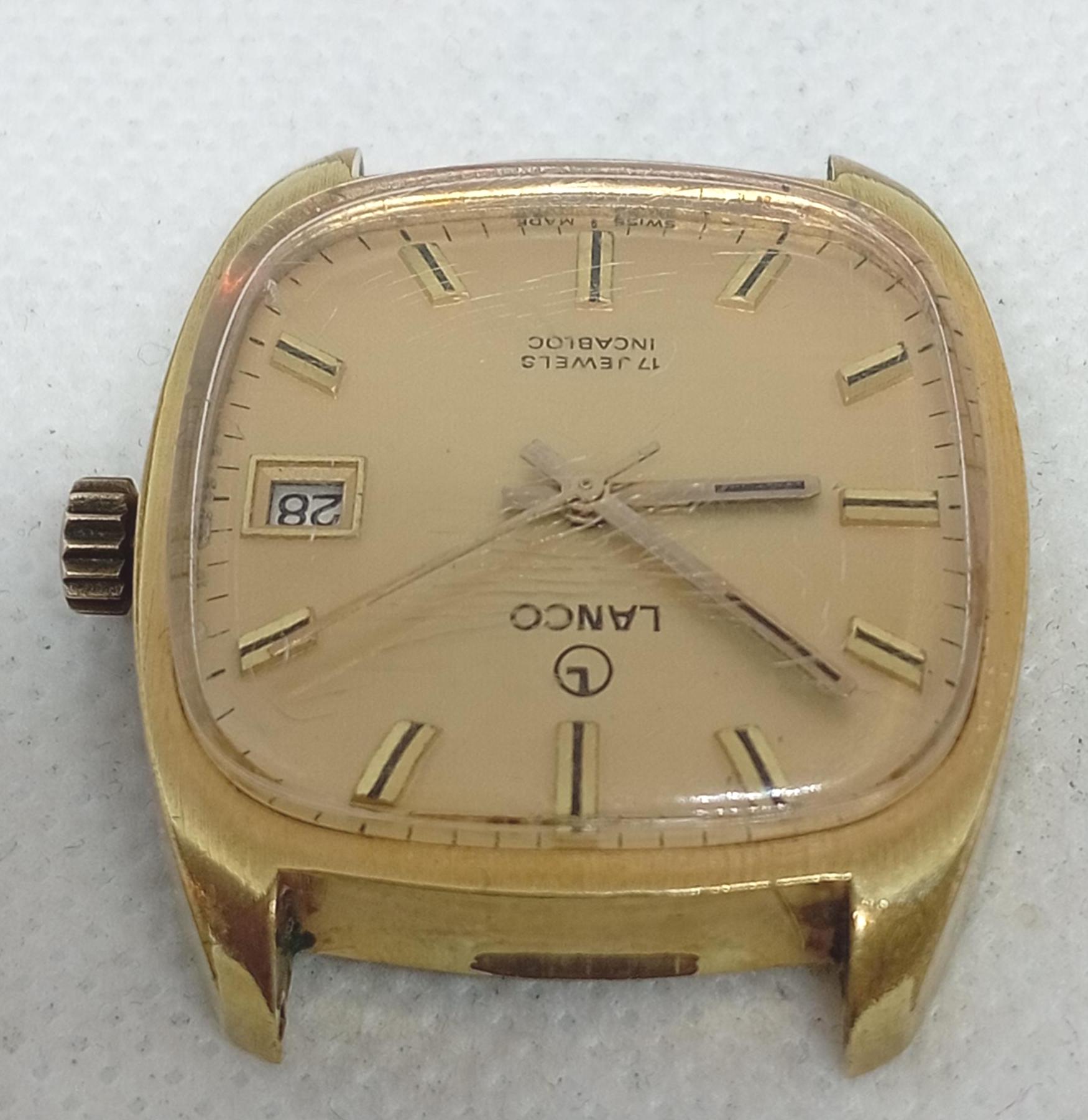Vintage Men's Watch Lanco Ref. 2610 17 Jewels Swiss 70's. - Etsy