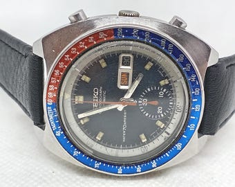 1970's Seiko 6139-6005 Automatic Chronograph “Blue Pogue”