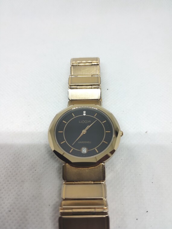 LUXOR」ブランドスイス製ねじ巻き置時計（年代不明、定時と30分