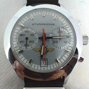 Orologio cronografo da pilota da uomo Poljot STURMANSKIE Cal. 3133 Prodotto in URSS negli anni &#39;90.