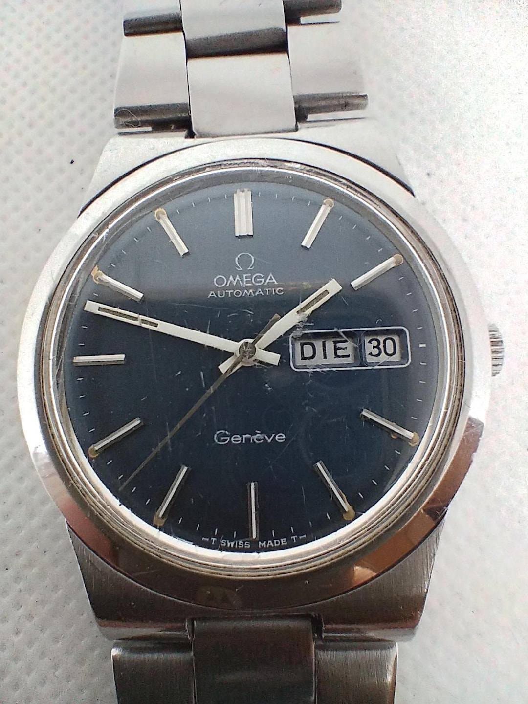 Vintage Men's Automatic Watch Omega Geneve Day Date Ref. 166.0174
