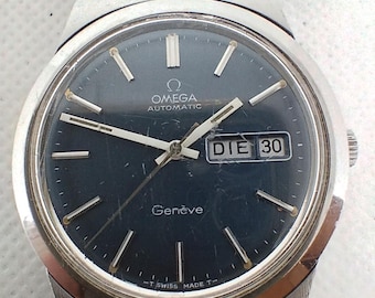 Vintage Men's Automatic Watch Omega Geneve Day Date Ref. 166.0174