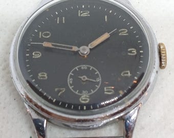 Vintage Military watch HFB Made in Germany 40's.