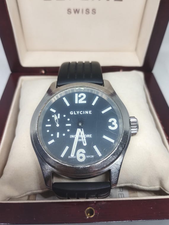 Men's Watch Glycine INCURSORE Ref 3804.1PT Swiss Made 2000's. Box