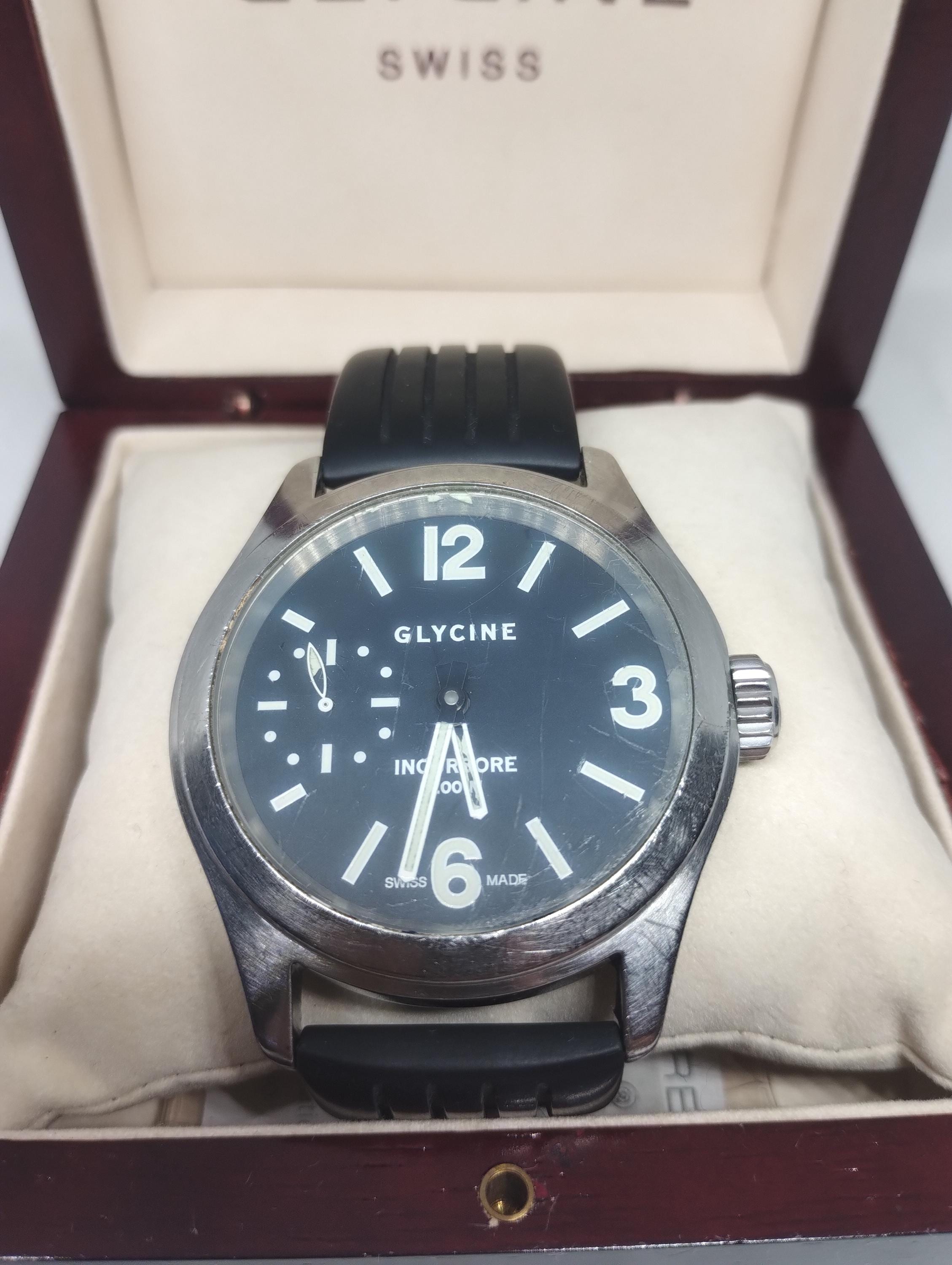 Men's Watch Glycine INCURSORE Ref 3804.1PT Swiss Made 2000's. Box