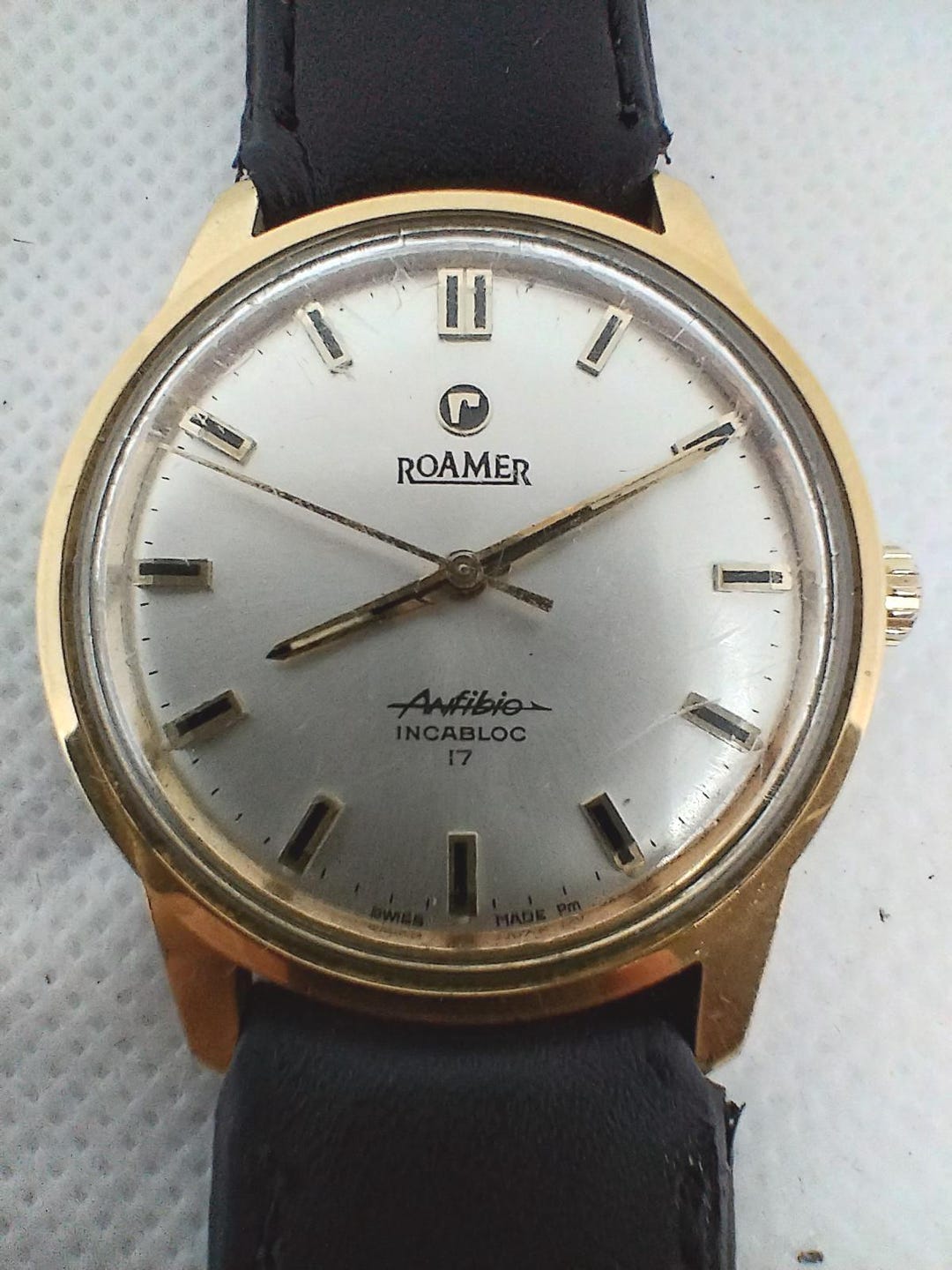 Vintage Men's Watch Roamer Anfibio Incabloc 17 Ref. 414-1230.003