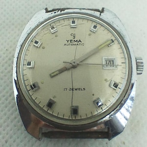 Bracelet De Montre Ancien YEMA Paris - Cuir Véritable Vert - 14 Mm - Neuf