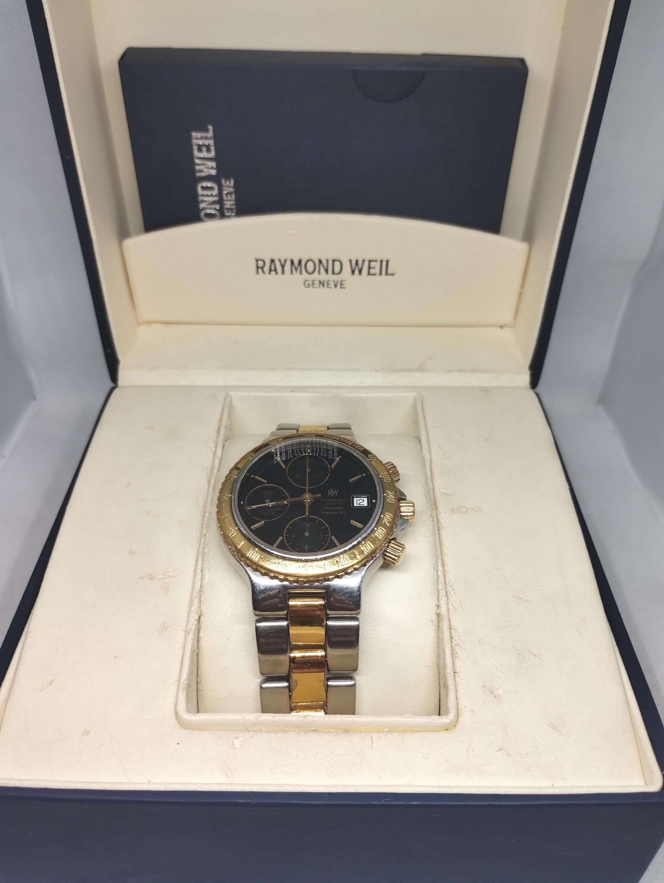 Vintage Men's Chronograph Watch Raymond Weil Amadeus 200 Ref. 7703