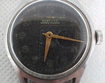 Vintage Glycine Military Men's Watch: Swiss Made Cal. 72, 1940s