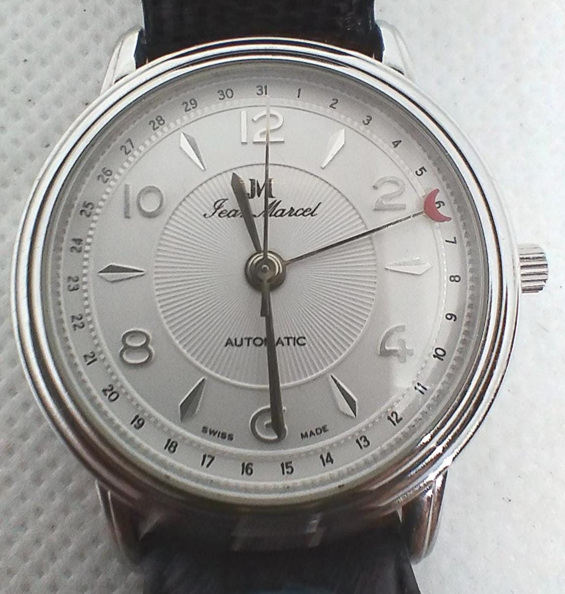 Vintage Jean Marcel Pointer Date Automatic Watch: Swiss Made 90's