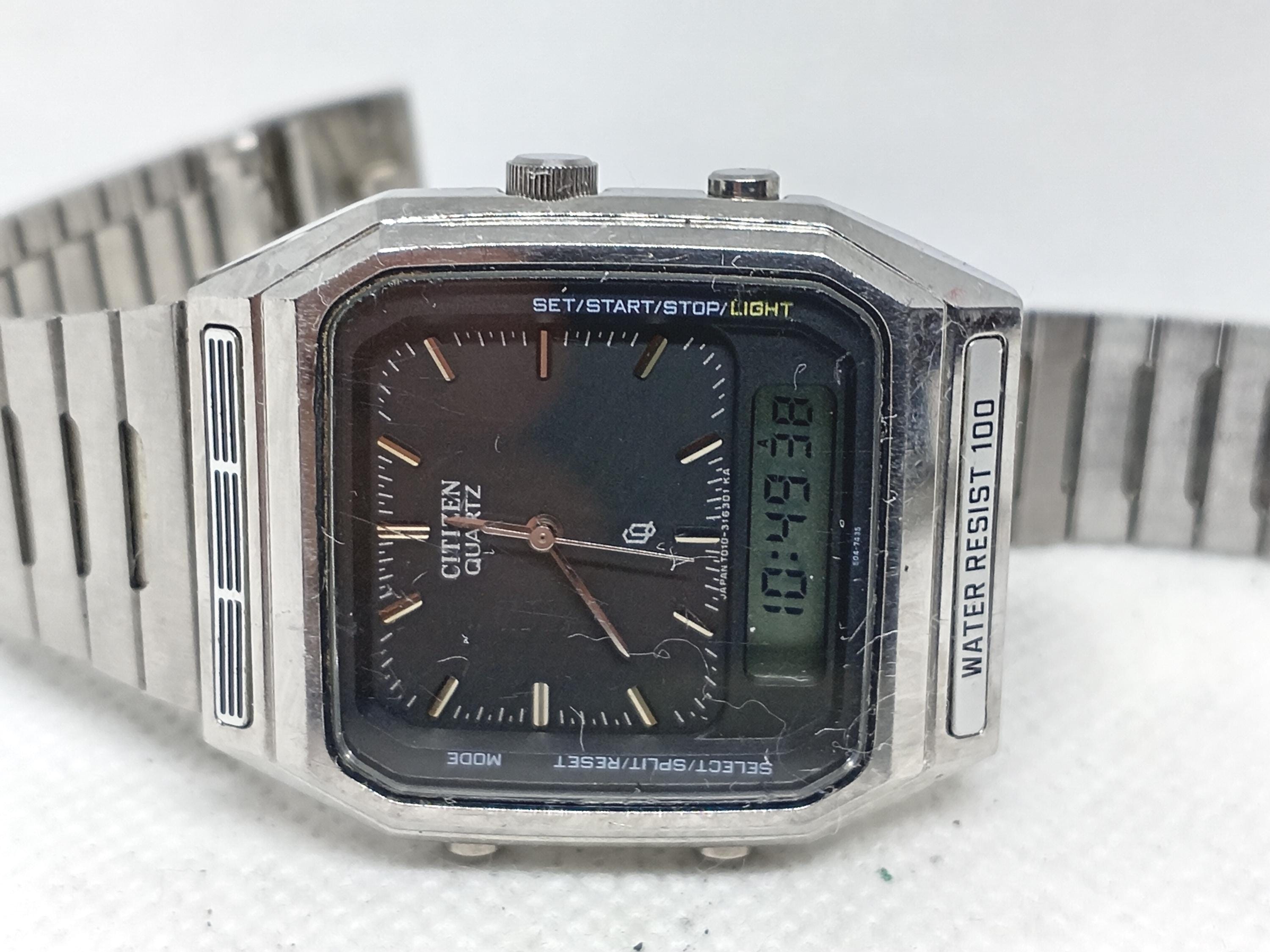 Vintage Alarm Chronograph Citizen T011-312805 Y Japan 80's. - Etsy