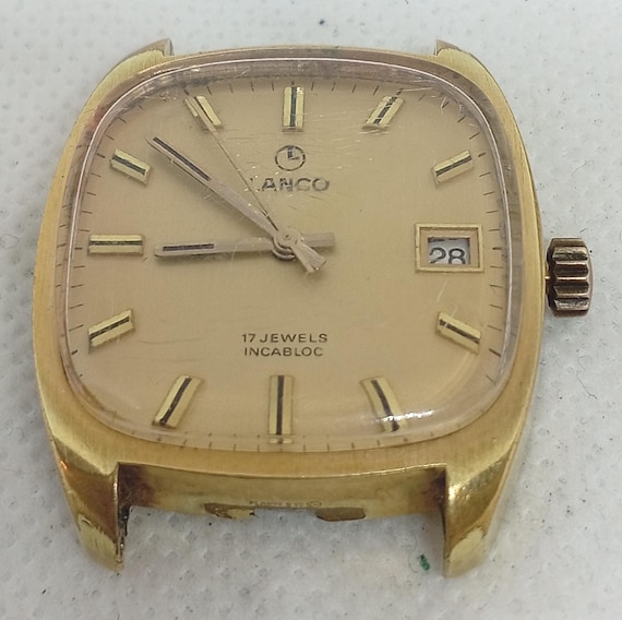 Vintage Men's Watch Lanco Ref. 2610 17 Jewels Swiss 70's. - Etsy