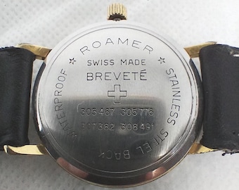 Roamer Brevete SUPERB JEWELS 腕時計 Vintage Men's Watch Roamer Brevete Waterproof Made in Swiss 70's