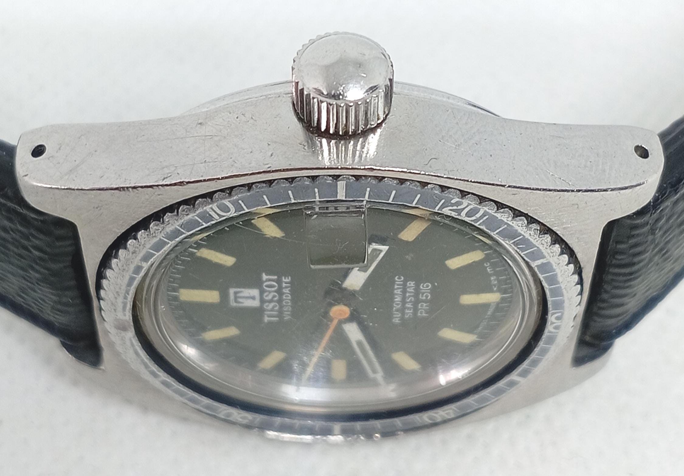 Vintage Men's Diver Watch Tissot Visodate Seastar PR 516 Swiss