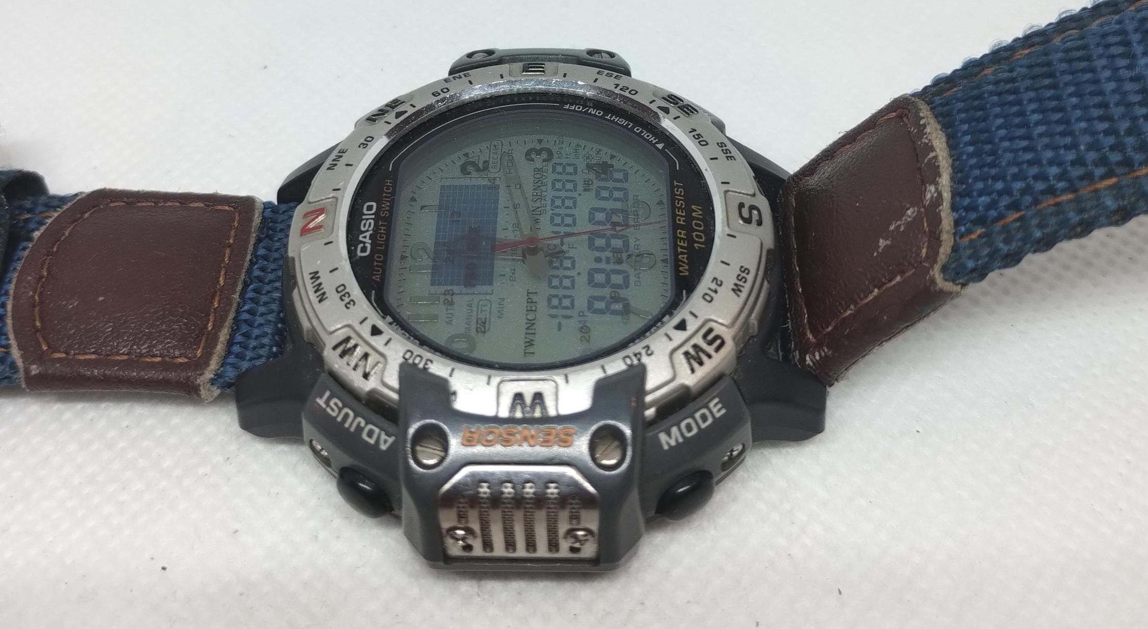 Vintage Casio Pro Trek PRT-50 Watch: Analog Digital, Japan Made