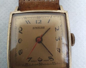 Vintage mens watch Sperina Made in Swiss 50's.