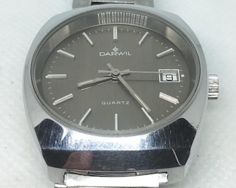 Vintage Men's watch Darwil Quartz Swiss Made 80's.