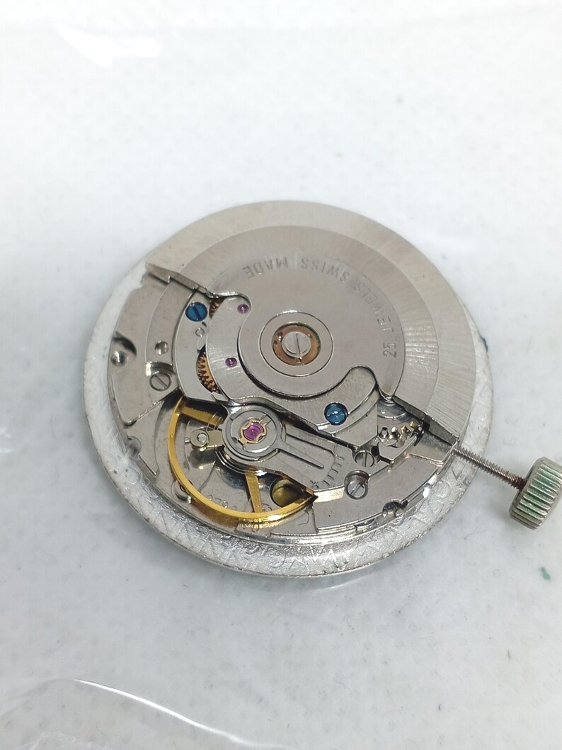 Automatic movement ETA 2783 + dial + hands + crown Swiss Made 70's. image 6