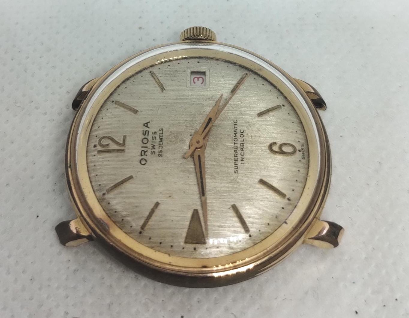 Vintage Men's Automatic Watch Oriosa Swiss 25 Jewels 80's. - Etsy