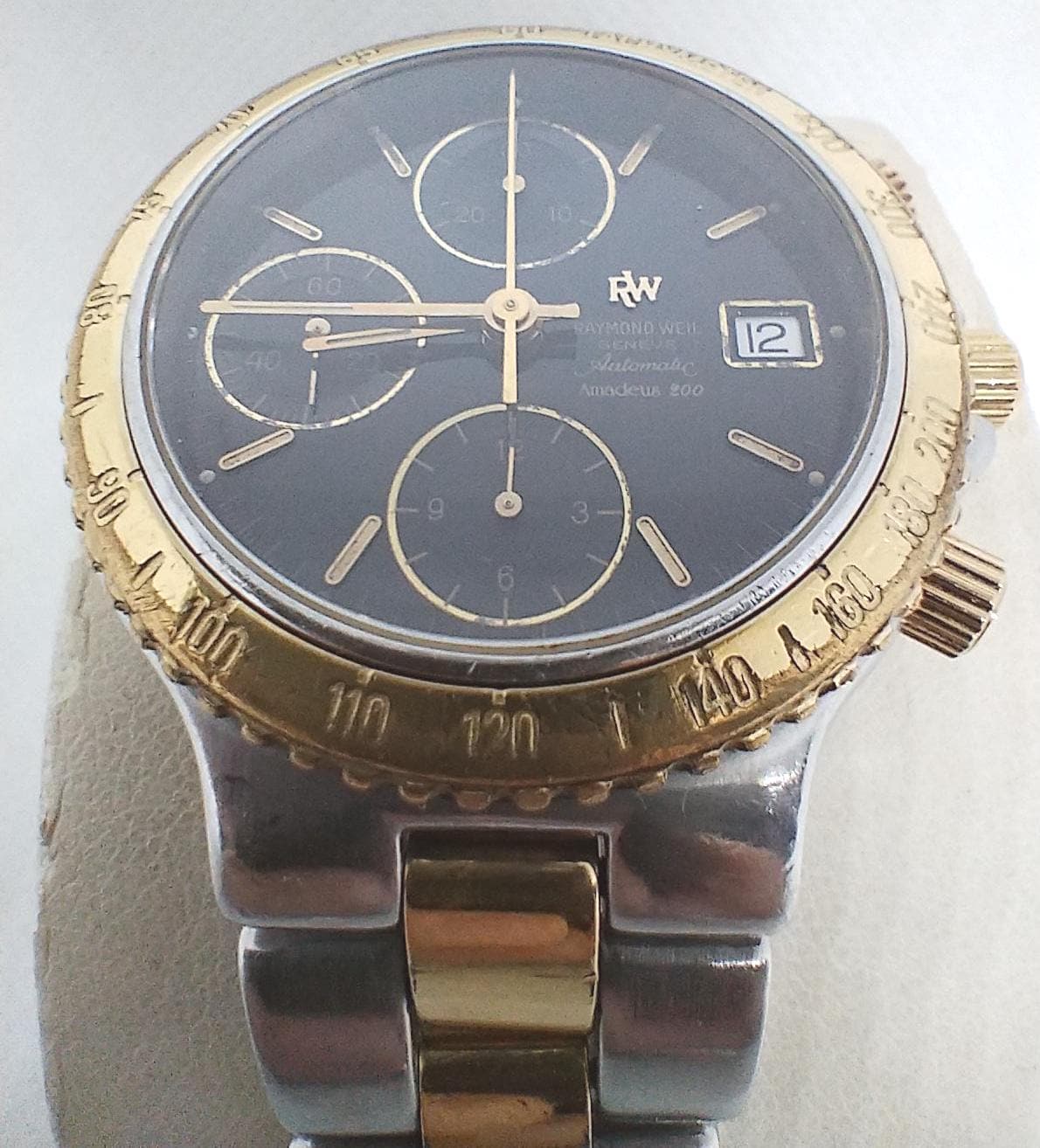 Vintage Men's Chronograph Watch Raymond Weil Amadeus 200 Ref. 7703