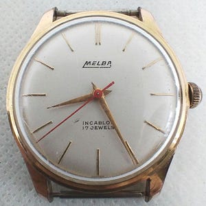 Vintage mens watch Melba 17 Jewels Swiss Made 80&#39;s.