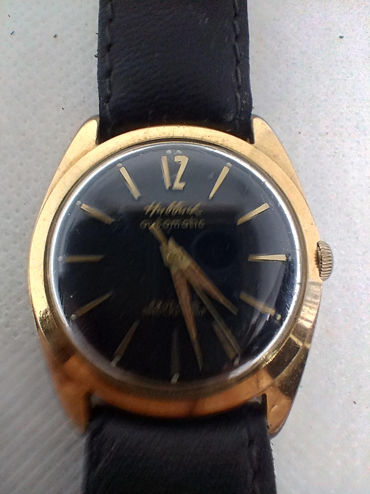 M597 vintage 70s ナバホ族 Alfred Joe ウォッチバンド Vintage Men's Watch Hubbuch Automatic Pforzheim Made in Germany