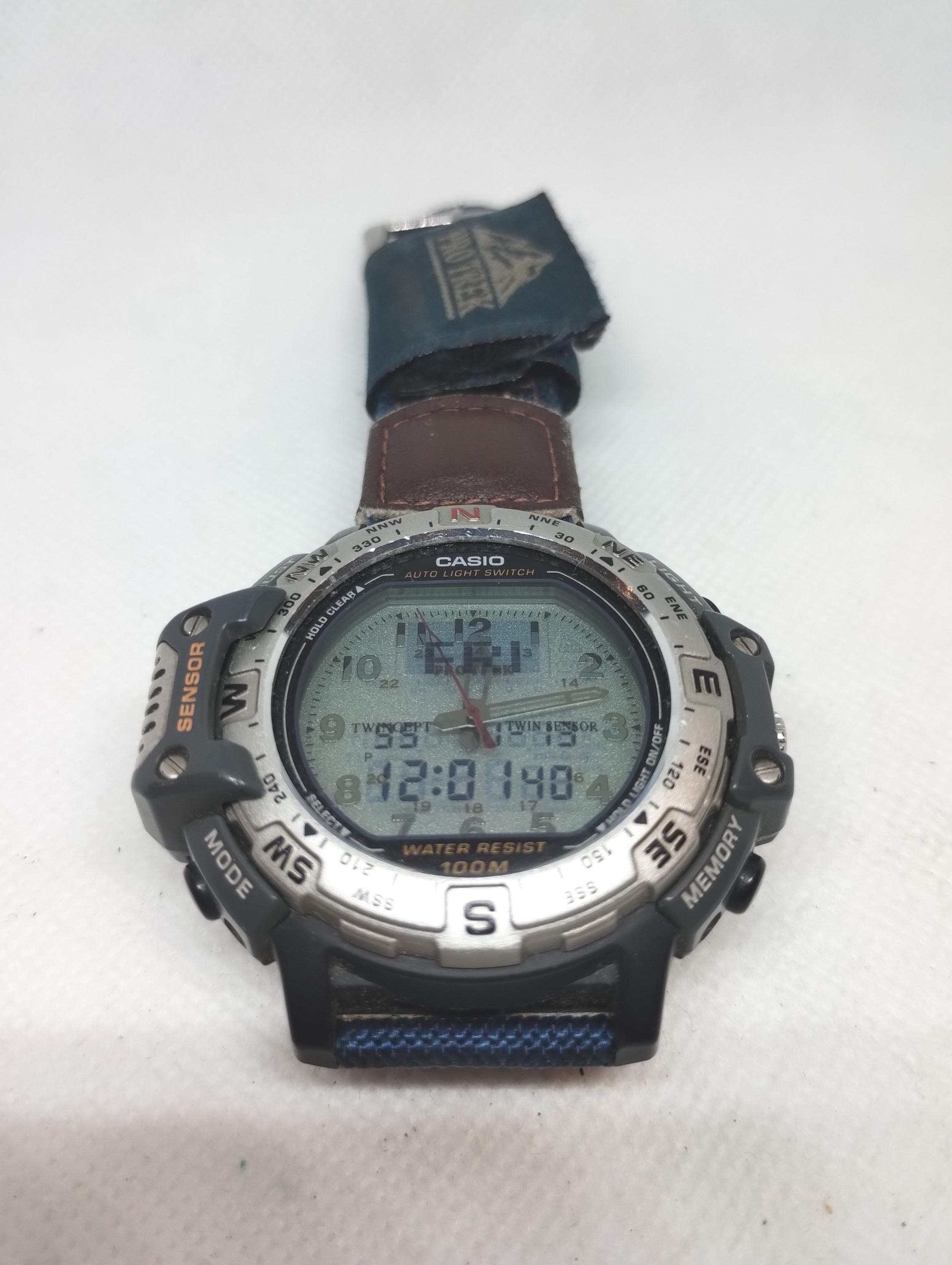 Vintage Casio Pro Trek PRT-50 Watch: Analog Digital, Japan Made