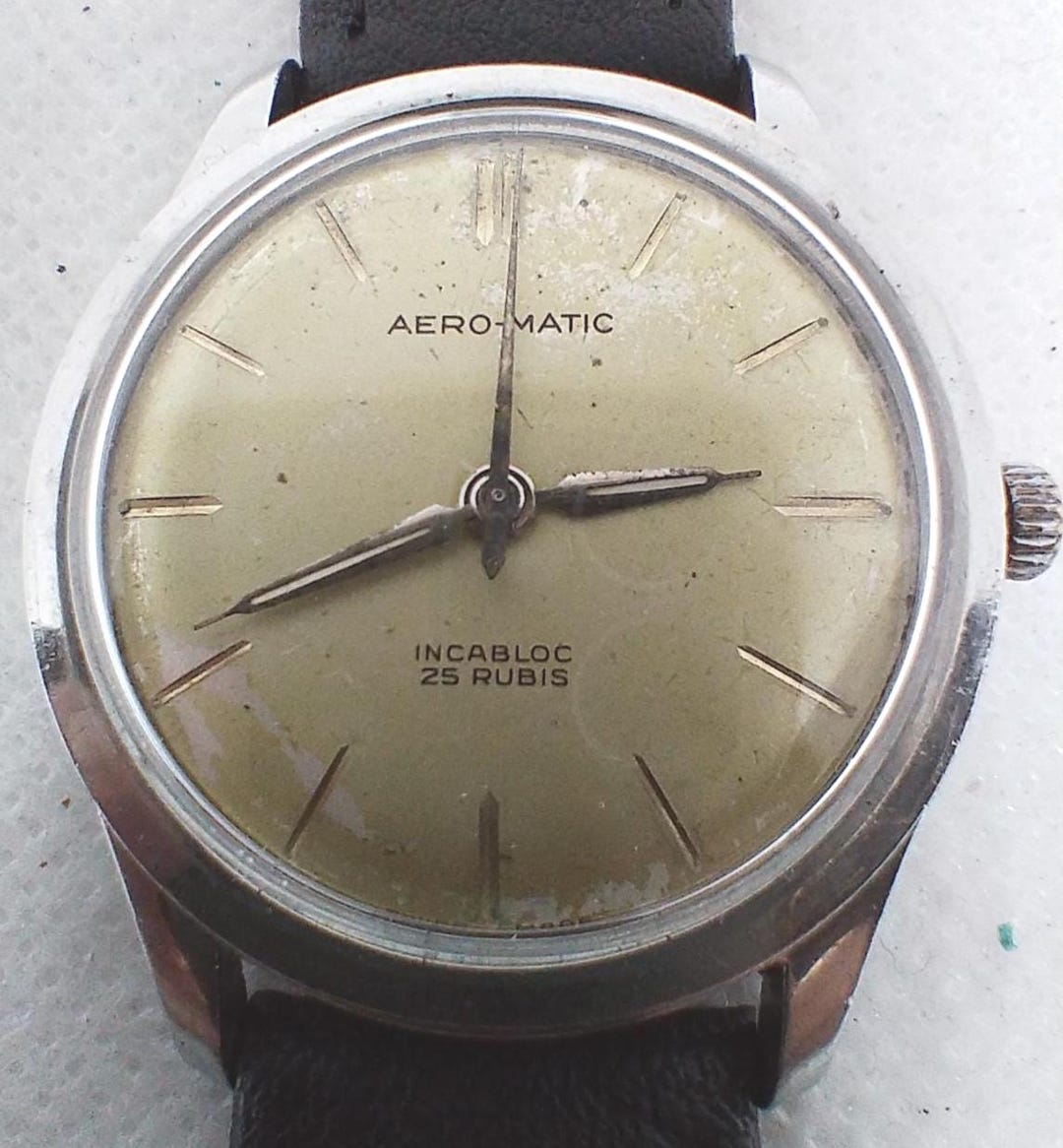 【稼働】FRECO オートマチック INCABLOC 25 ヴィンテージ 腕時計 Vintage Men's Automatic Watch Aero - Matic 25 Jewels Made in Swiss